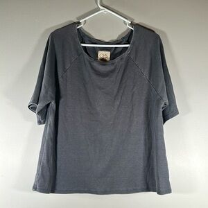 Chaser gray ribbed shirt medium new